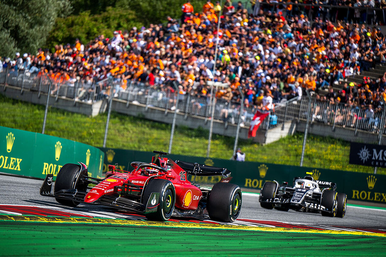 Charles Leclerc im Ferrari am Red Bull Ring 